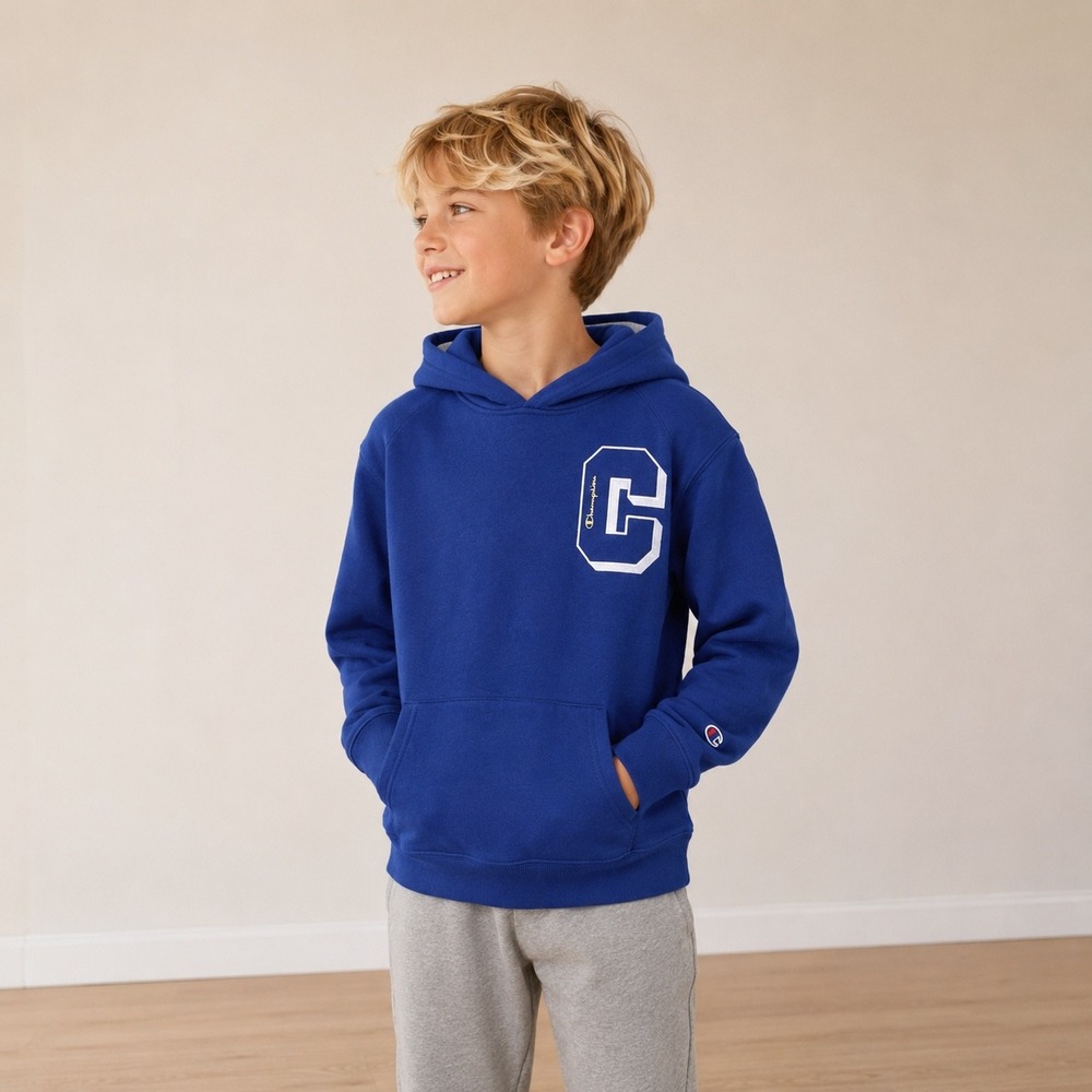 Champion Boys Royal Blue Varsity C Pullover Hoodie Sweatshirt XL 18/20 NWT